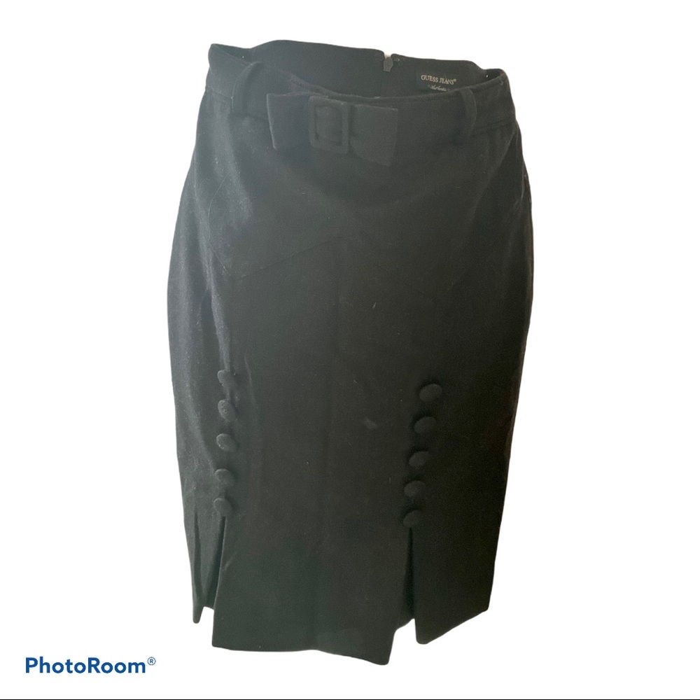 Guess Pencil Skirt With buttons and bow
